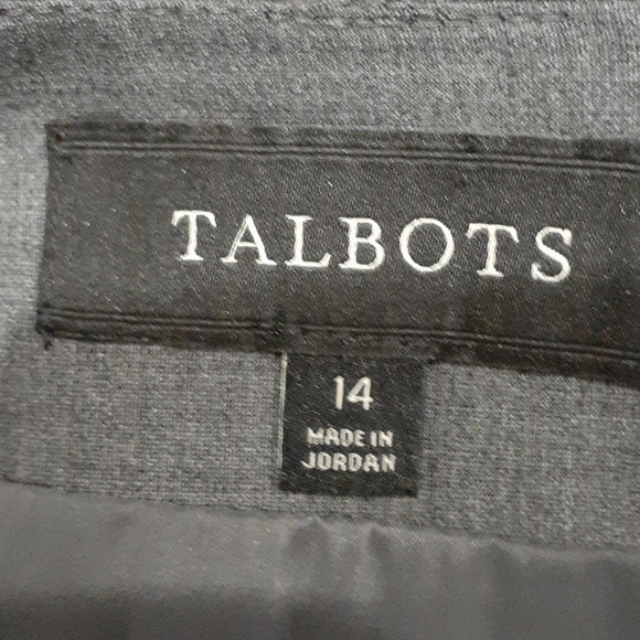 Talbots Grey knee length skirt sz 14 work - Picture 3 of 3